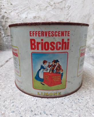 Scatola di latta vintage "Brioschi" anni 1950/1960