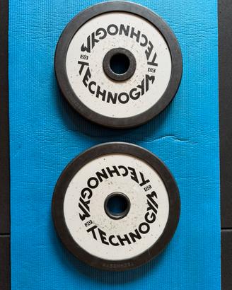 2 Dischi technogym 25kg gommati