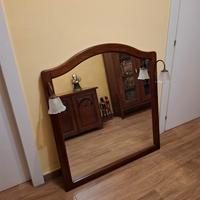 SPECCHIO CON CORNICE IN LEGNO MASSELLO 
