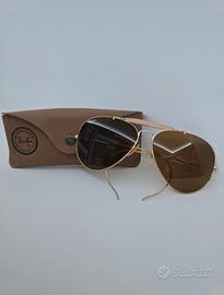 Occhiali da sole aviator aste a riccio RayBan B&L
