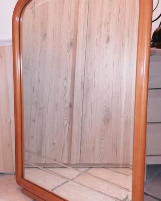 Specchio da parete con cornice in legno