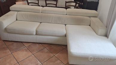 DIVANO POLTRONE E SOFA' BEIGE USATO con pensilola