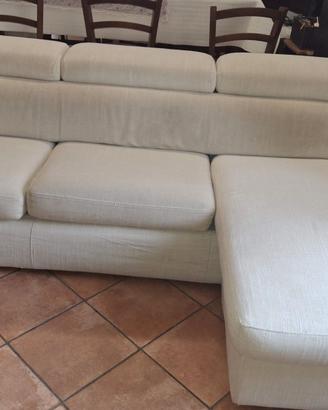 DIVANO POLTRONE E SOFA' BEIGE USATO con pensilola