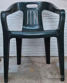 Sedie giardino verdi