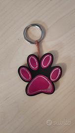 portachiavi zampina di gatto rosa 