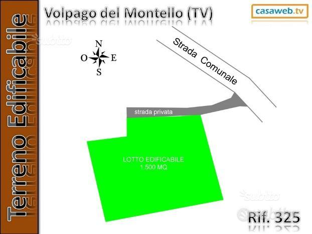 Terr. Edificabile a Volpago del M.llo(TV) Rif. 325