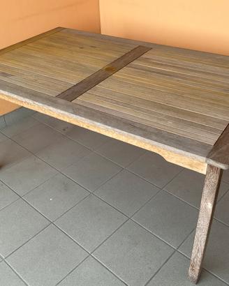 TAVOLO TEAK CON 4 SEDIE - PERFETTO PER ESTERNI