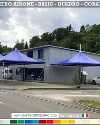Gazebo 4x4 professionale - Struttura acciao e pvc