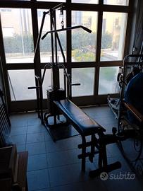 Lat machine/shoulder press/leg extension/ leg curl