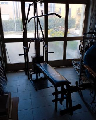 Lat machine/shoulder press/leg extension/ leg curl