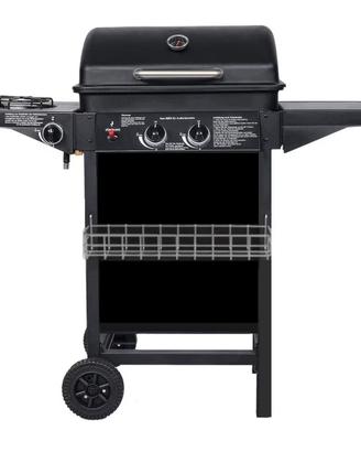 Barbecue a gas a due fuochi più fuoco laterale