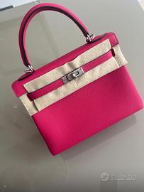 Borsa Hermès Kelly 25 nouva rosa Mexico