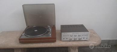 amplificatore Marantz e piatto Lenco