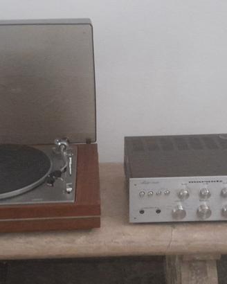amplificatore Marantz e piatto Lenco