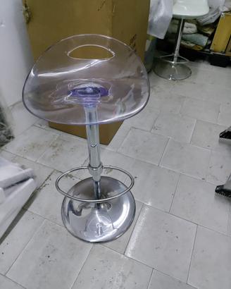 Sgabello regolabile trasparente a gas