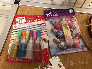 Smalti-colle glitter-fermagli -lacci e cerchietti
