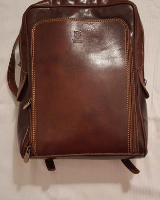 zaino verrà pelle  lavorato a mano 