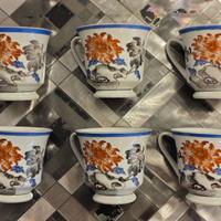 Servizio da tè cinese in porcellana da 6