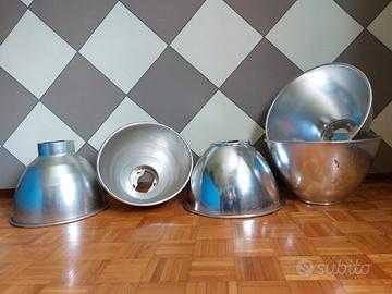 n. 3 Paralumi stile industriale in alluminio