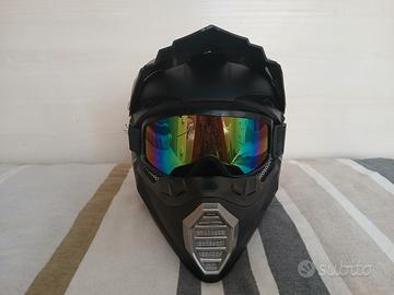  casco moto e maschera  taglia m