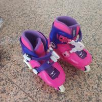 Pattini in linea bambina + set completo protezioni