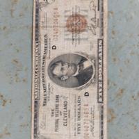 Banconote da 5/10/20 dollari 1929 boll.marrone