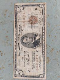 Banconote da 5/10/20 dollari 1929 boll.marrone
