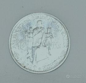 10 CORONE ARGENTO REPUBBLICA SLOVACCHIA 1944