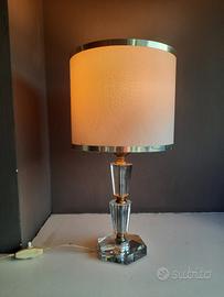 lampada mid-century cristallo ottone