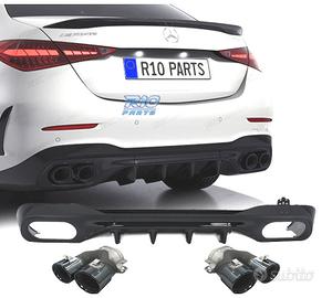 DIFFUSORE MERCEDES W206 AMG 21- LOOK C43 TERMINALI