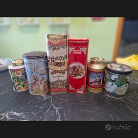 Lotto 6 scatole in latta Vintage