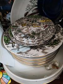 Set piatti e piattini torta the hunter e watermill