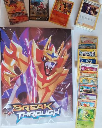 Album Pokémon + 99 Carte con Dracovish V e Magby
