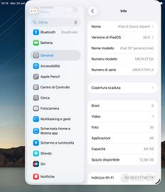Ipad 9 generazione, 64 gb con custodia. Perfetto