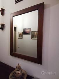 Specchio in legno stile arte povera 