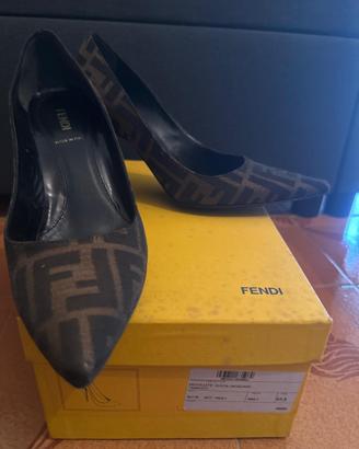 Fendi Décolleté Zucca Jacquard Originali