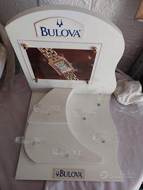 Espositore orologi Bulova vintage bianco 