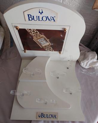 Espositore orologi Bulova vintage bianco 