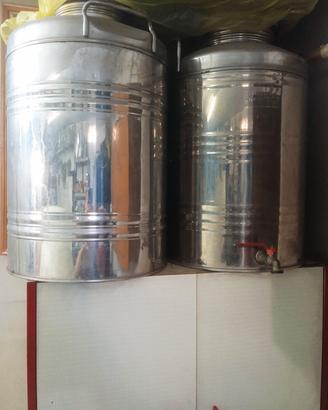 fusti  acciaio inox da 50 l x olio o vino 