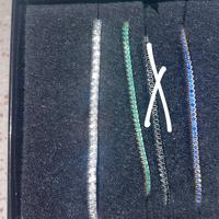 Stock lotto 3 tennis in argento 925 e zirconi