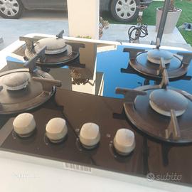 Piano cottura vetro nero