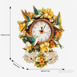 Puzzle 3D in legno per adulti, orologio da parete