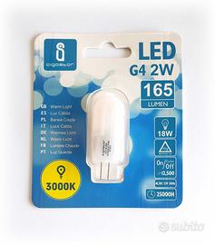 3 lampadine LED Aigostar 2W G4 Bianco Caldo