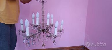 Lampadario in  vetro Vintage