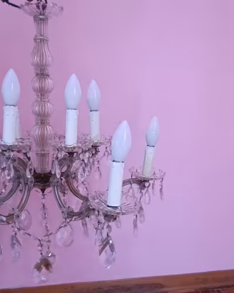 Lampadario in  vetro Vintage