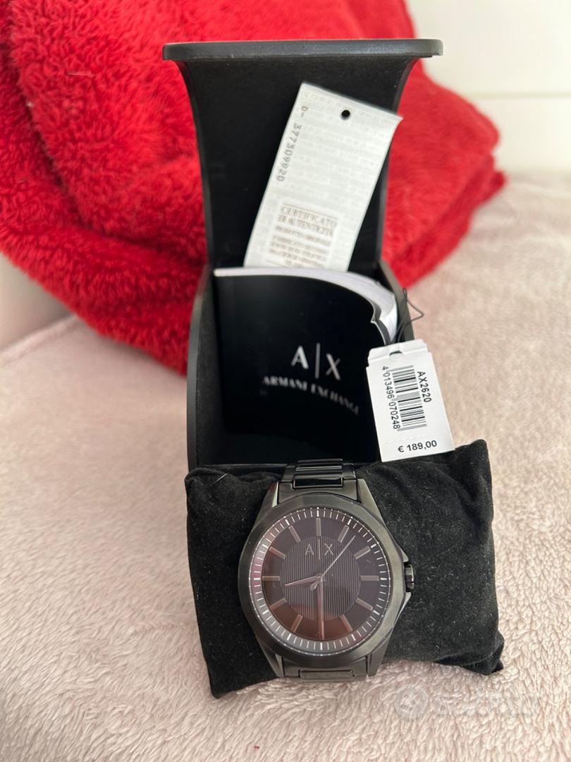 Orologio armani nero clearance opaco