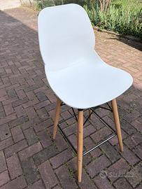 6 Sgabelli da Bar Cucina bianchi