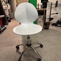 Calligaris Sedia con rotelle Bianca