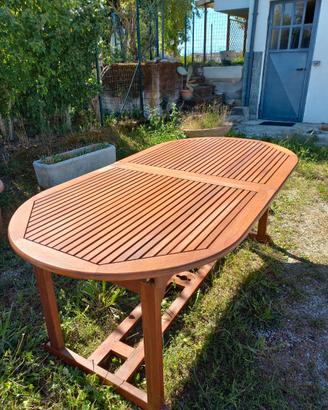 Tavolo da esterno in teack