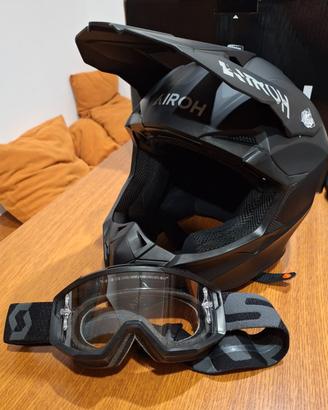 Casco Airoh Unisex S + Visiera Scott per Occhiali 